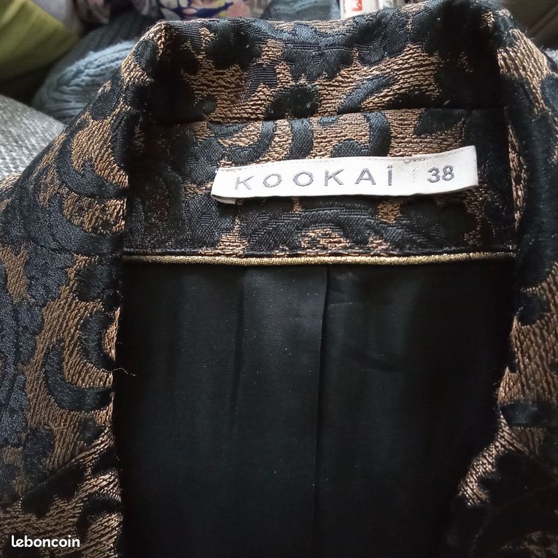 Veste noire et cuivrée Kookaï T 38 (image 3)