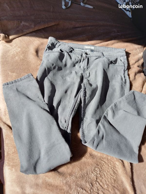 Pantalon femme Jean skinny gris foncé taille 42 Vêtements