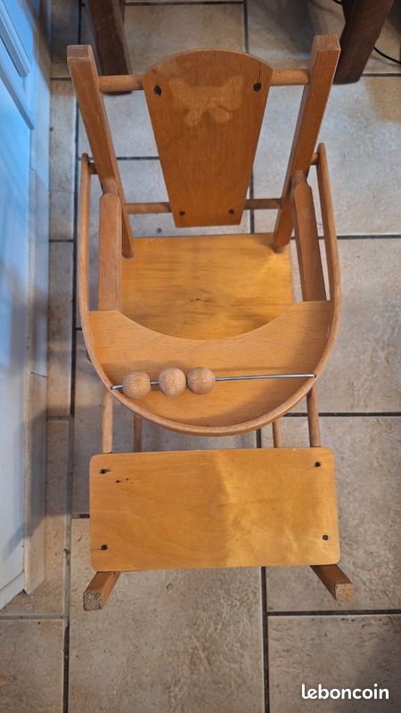 Chaise haute poupée en bois (image 5)