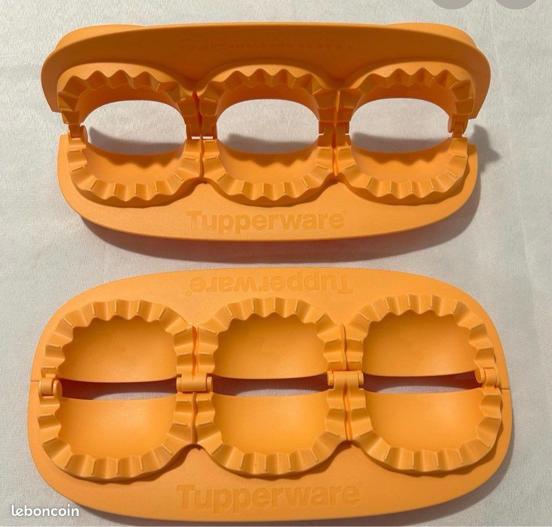 Lot De 2 Moules Tupperware Chausson Party – Orange – Amuses Bouches – Excellent État