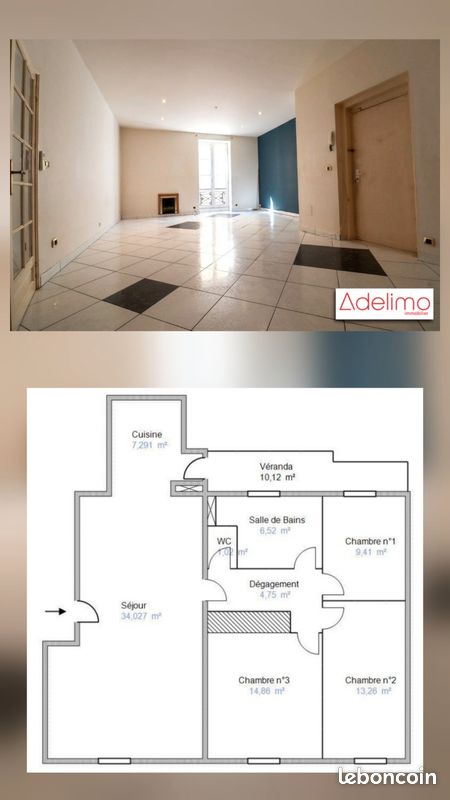 Appartement 4 pièces 91 m² · à Nîmes · 91,1 m² · 199 000 €