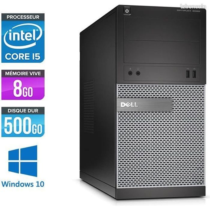 Pc Dell Optiplex 3020 Sff I5-4570 Ram 16go Ssd 240go Windows 10 Wifi