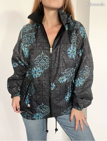 Veste Polaire Vintage K-Way Taille S - Motif Géométrique Multicolore, Occasion Très Bon état