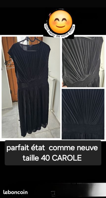 Robe Caroll Taille 40 - Couleur Beige - Longue Et évasée En Viscose - Neuf Avec étiquettes - Élégante Et Intemporelle
