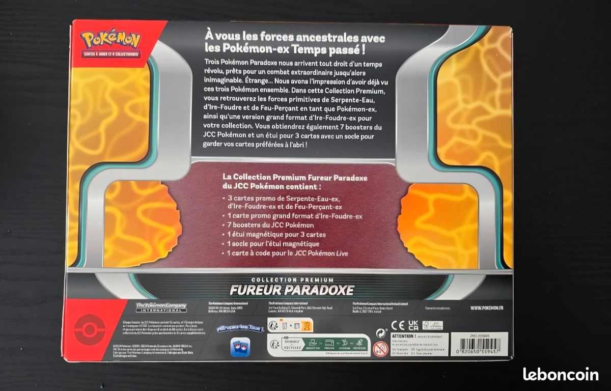 Pokémon JCC – Collection Premium Fureur Paradoxe – 3 Pokémon-ex + Boosters & Étui