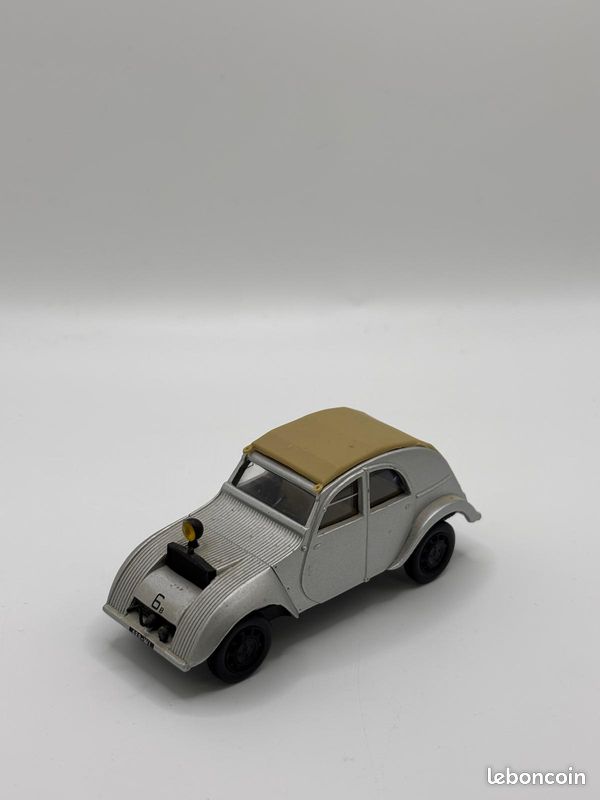 Miniature Norev Citroën 2CV AZ Luxe N°56, échelle 1/43, Plastique Jaune, France