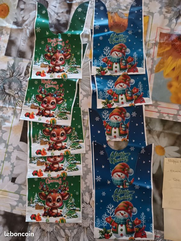 10 petits sachets noel 13x20cm (image 5)