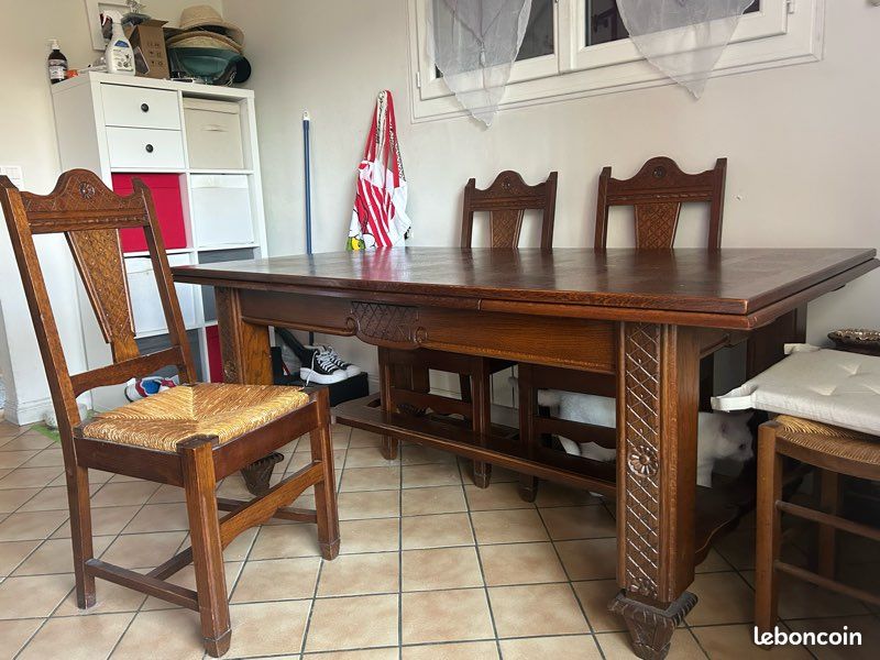 Buffet + table + 6 chaises type basque (image 2)