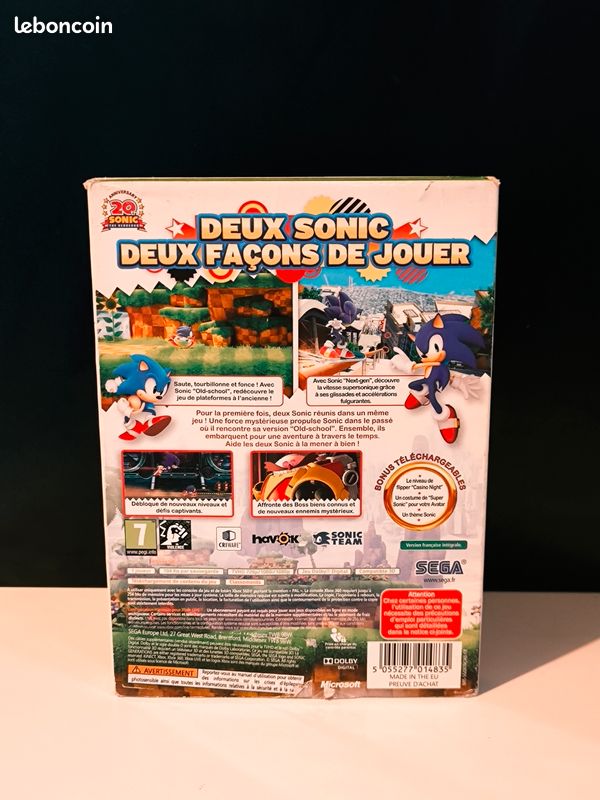 Sonic Generations Xbox 360 - édition 3D lenticulaire - complet - PAL (image 3)