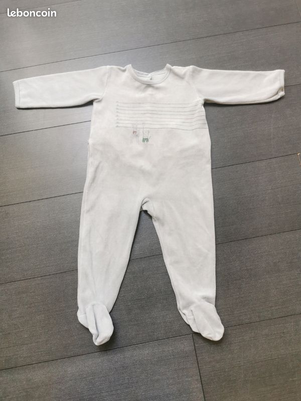 Pyjama bébé polaire Petit Bateau 24 mois (image 1)