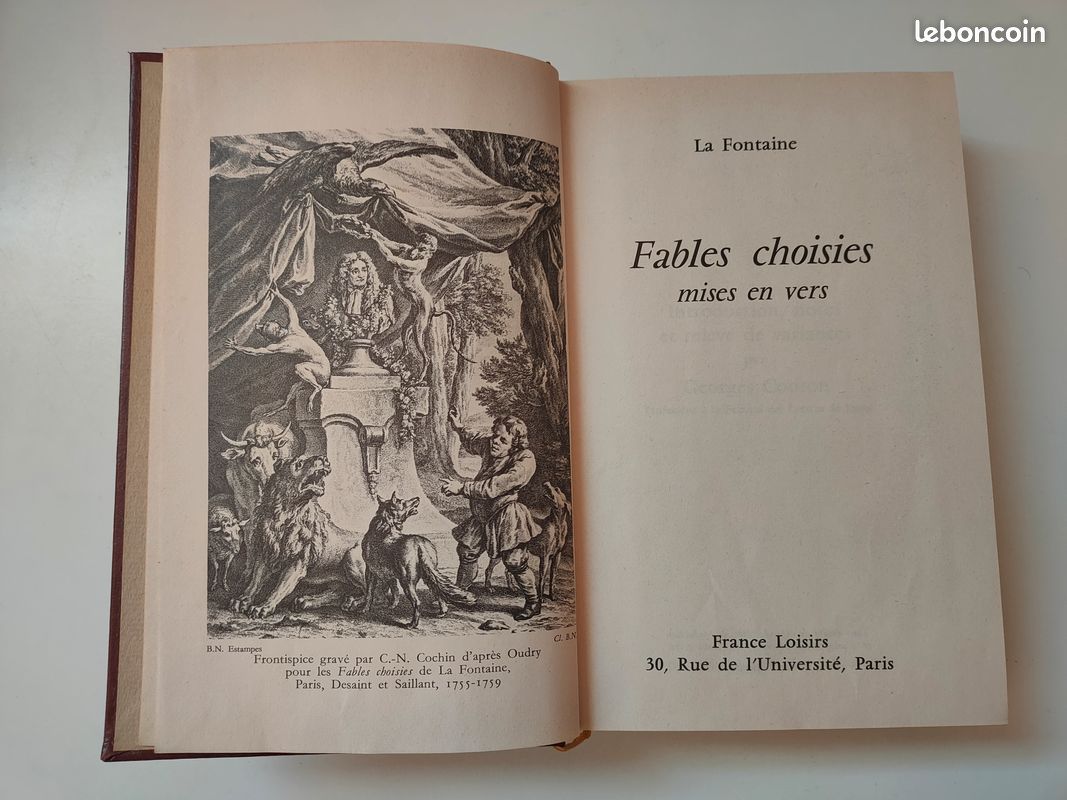 2 beaux livres La Fontaine fables complètes / Molière thèätre choisi (image 2)