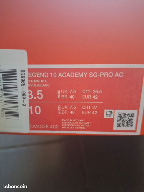 Crampon Nike TIEMPO LEGEND 10 ACADEMY SG-PRO AC (image 4)