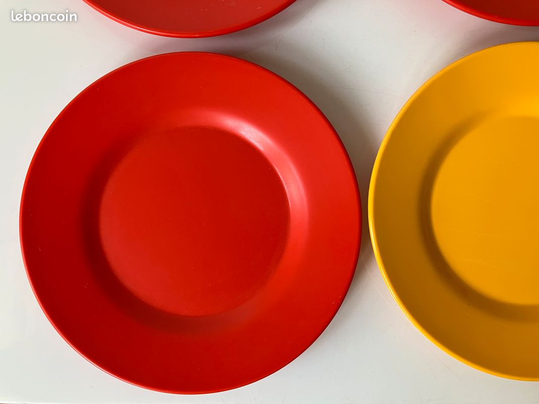 Rare série de 6 petites assiettes Rosti Mepal vintage (image 9)