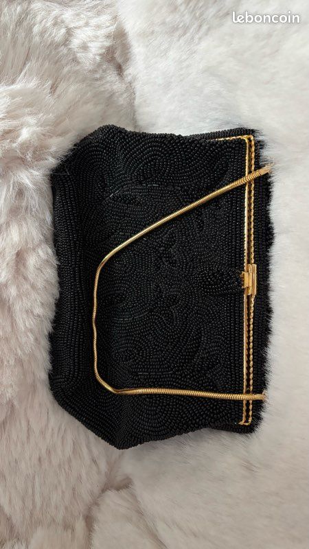Sac perlé noir (image 5)