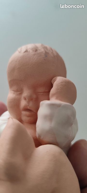 Statuette bébé nouveau-né faite main Edit Risberg (image 6)