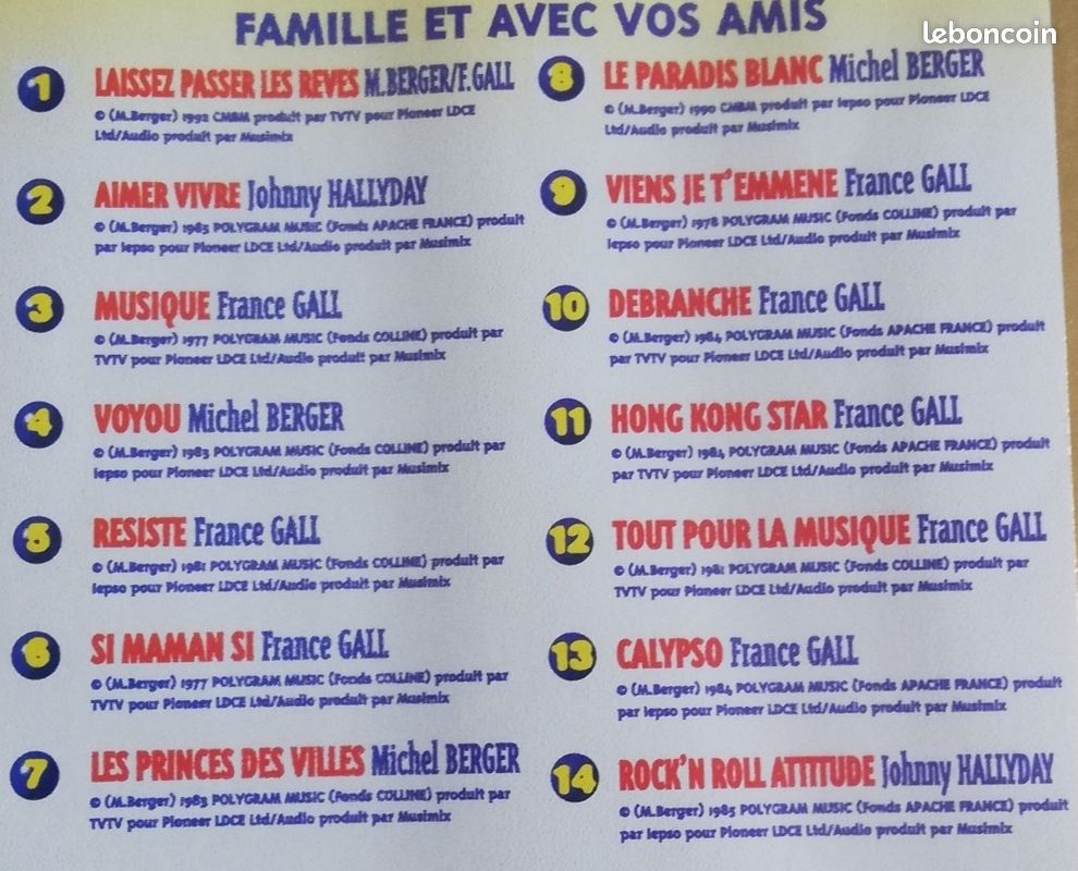 VHS karaoké Musidol français 14 titres (image 3)