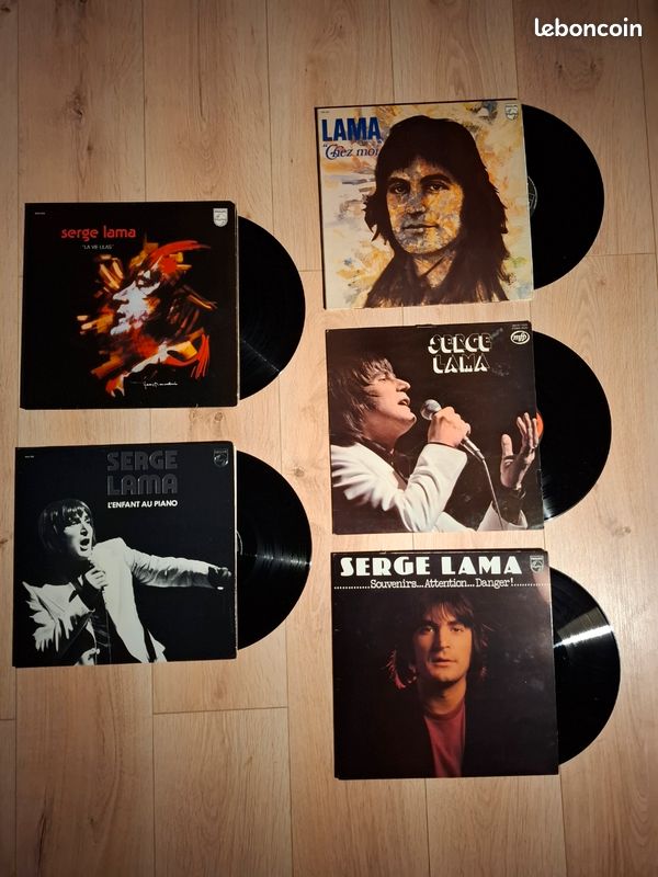 5 Vinyles 33 tours Serge Lama - 4+1 offert (image 1)