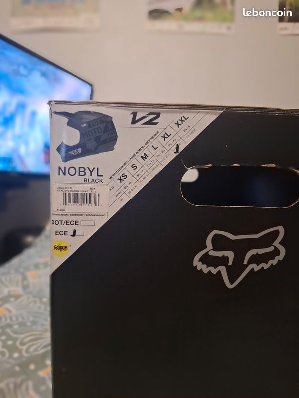 Vend Casque Fox V2 Nobyl noir (image 9)