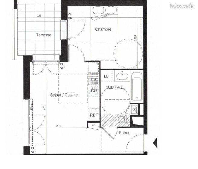 Appartement 2 pièces 38 m² · à Meyzieu · 38 m² · 165 000 €