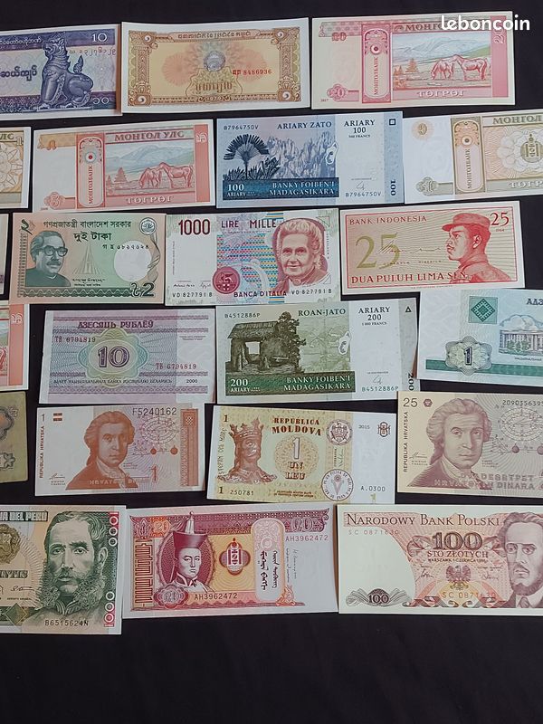 L8 28 billets du monde 26 UNC 2 ayant circulés (image 5)