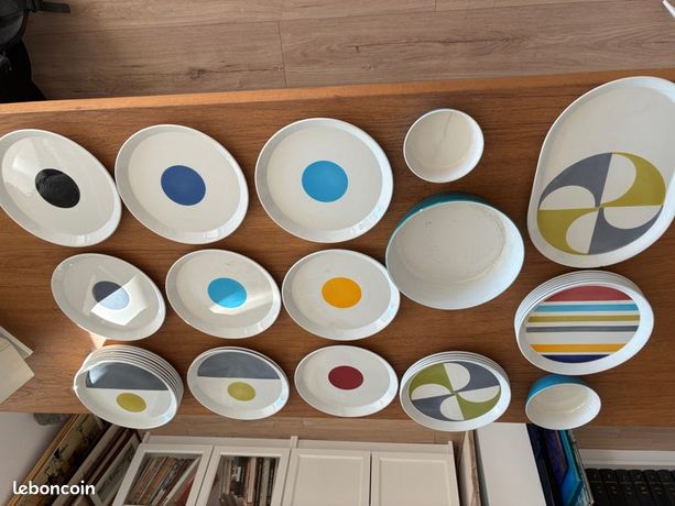 Assiettes Vintage Gio Ponti Pour Franco Pozzi – Céramique Italienne – Lot D’occasion