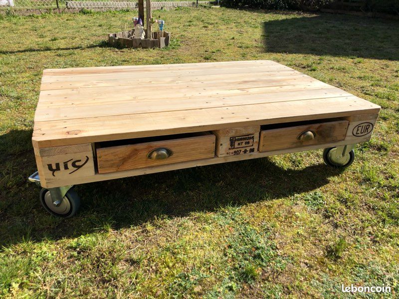 Table basse palette bois (image 1)