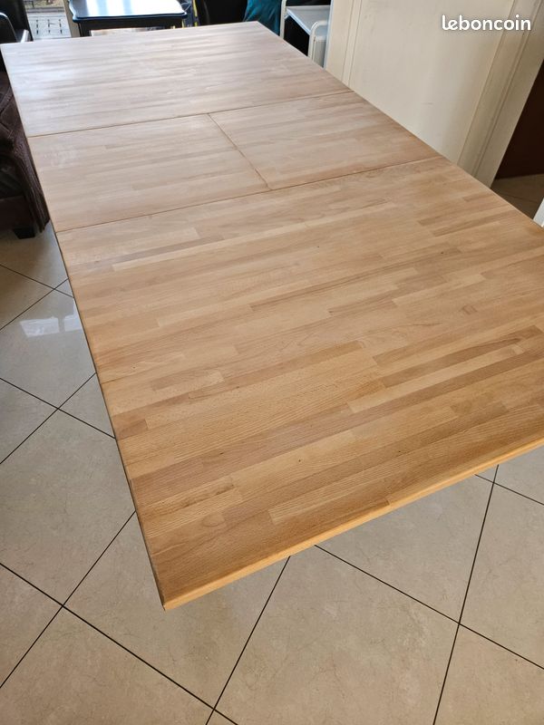 Table en pin massif avec alonge 203 cm x 100 cm (image 5)
