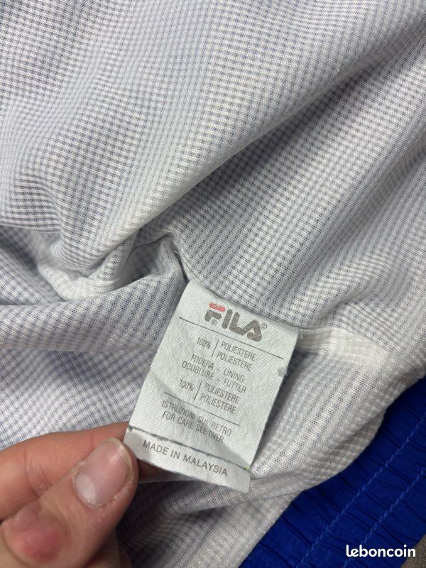 Veste Fila vintage 80s bleu coupe large logo brodé - XL (image 8)