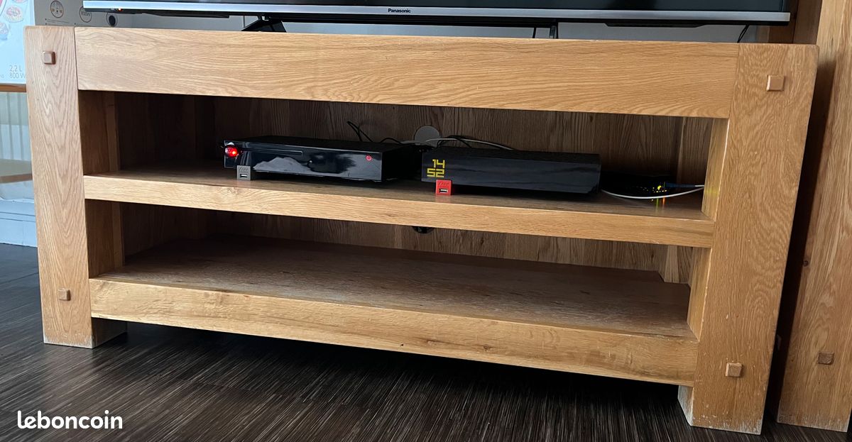 Ensemble salon : Meuble télé + Buffet bahut bas + console à deux tiroirs (image 2)