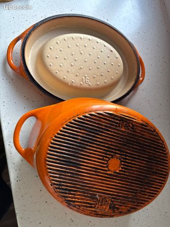 COCOTTE OVALE FONTE émaillée LA DOUFEU DE COUSANCES FRANCE N°20 EUR 70,00 - FR