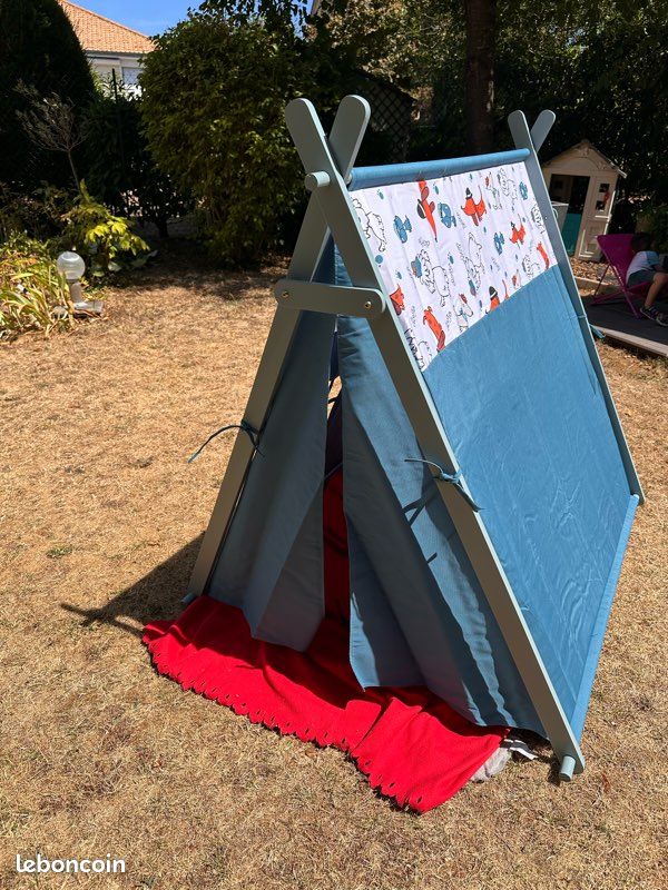 Tente De Jeu Intérieure Pour Enfants – Maisonnette En Polyester Avec Structure Métallique, Grand Espace Pour Jouer Et Lire