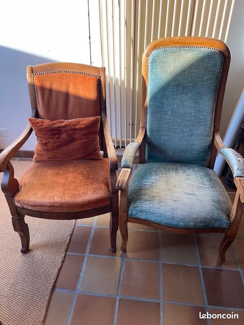 Fauteuils anciens style Louis XV/Louis XVI (image 1)