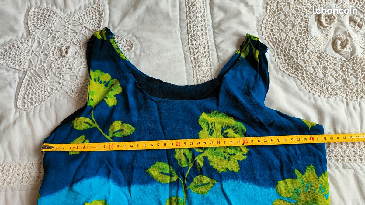 Robe été bleu vert taille 38 (image 4)