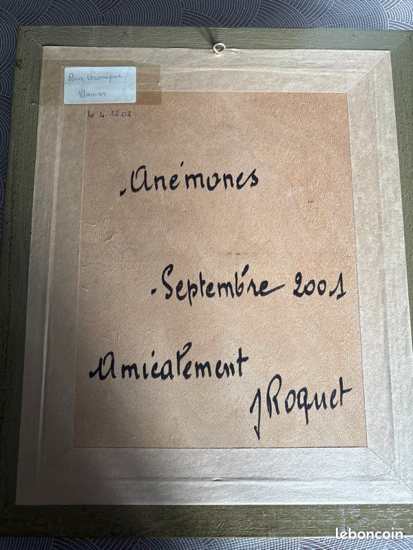 Peinture anémones encadrée (image 3)