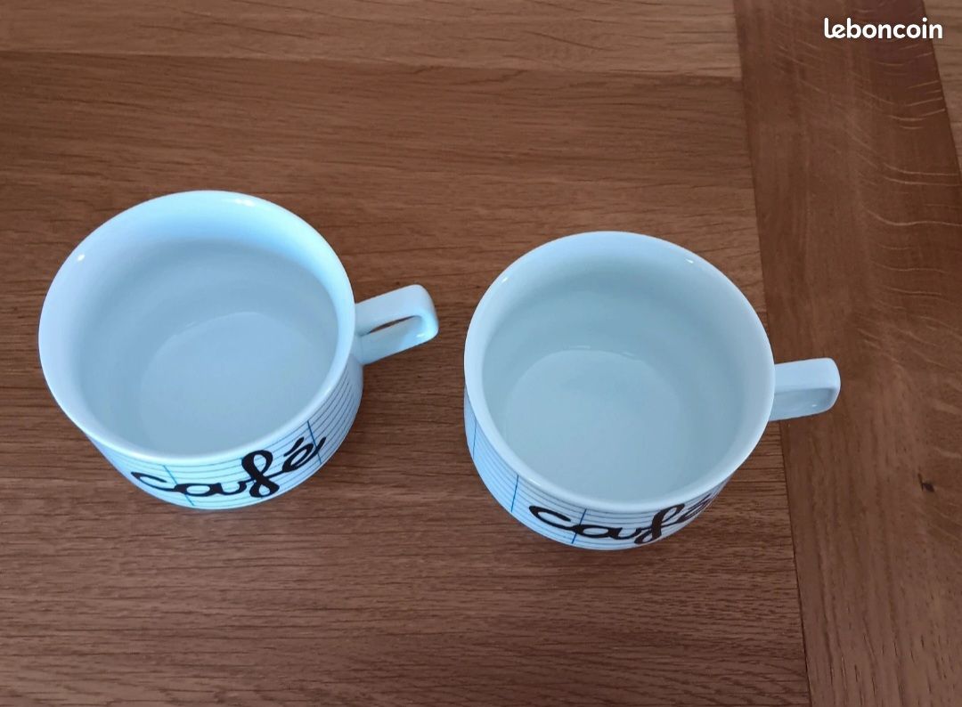 Lot 2 tasses mug "Café" - Porcelaine Bareuther Bavaria. Neuf (image 4)