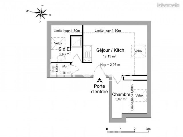 Appartement a louer laval - 1 pièce(s) - 18 m2 - Surfyn