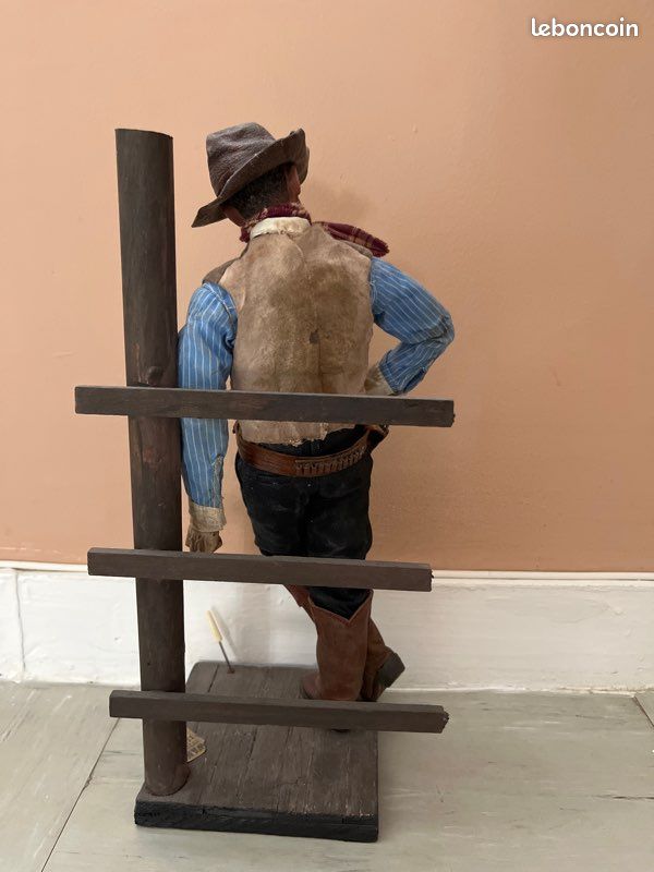 Ancienne Figurine Cowboy DURSO En Composition - Époque Conquêtes Coloniales - Bel état