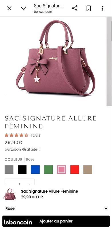 Sac à Main Oilily Rouge - Motif Floral - Modèle Petit Sac De Rechange - Occasion En Bon état