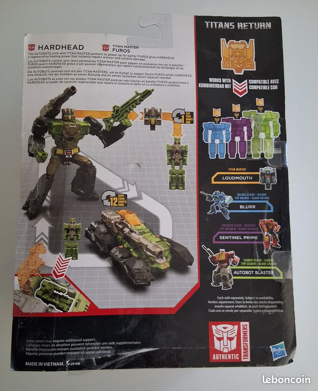 Figurine Transformers Titans Return - Furos & Hardhead - Deluxe Hasbro Neuf (image 2)