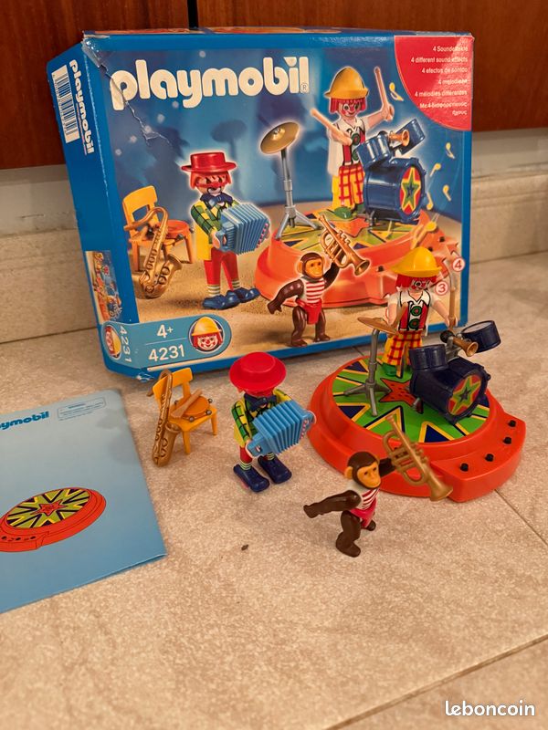 Playmobil - Playmobil Lot Circus, véhicules, fauves, pièces détachées
