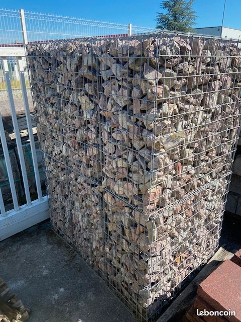 Gabion préremplis 100/50/100 concassé rose (image 1)