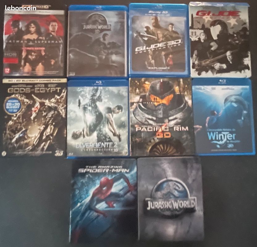 Lot de 10 Blu-Ray 3D/4K (image 1)