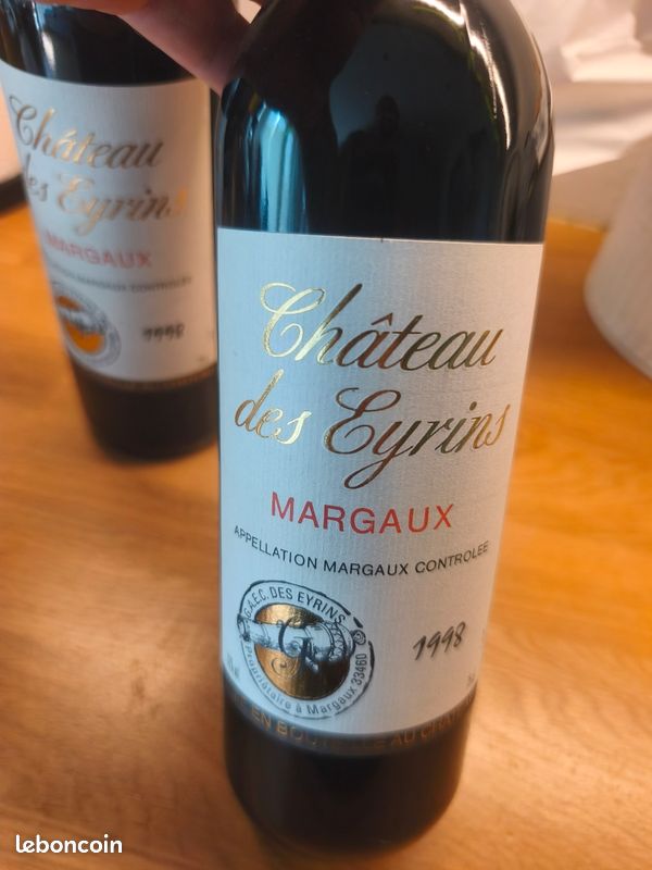 2 bouteilles Margaux château des Eyrins 1998 (image 2)