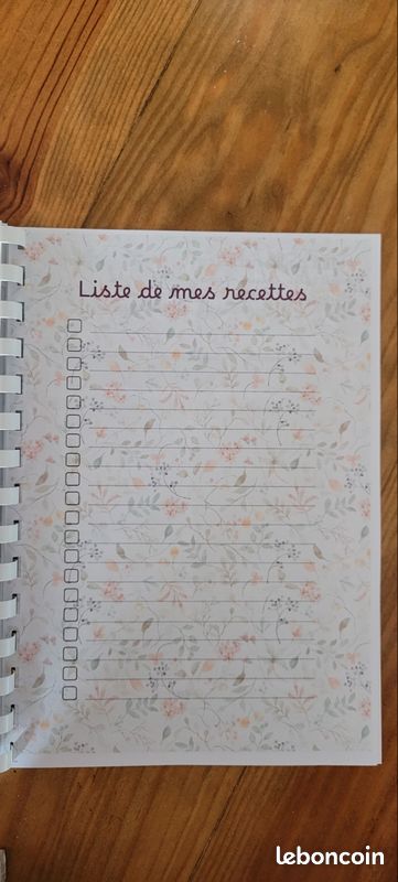 Carnet " Mes 40 recettes" à remplir A5 (image 2)