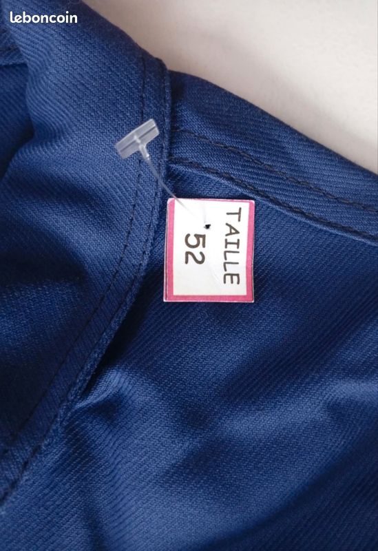 Veste Vintage LES NGUYEN - Coton Bleu - Taille 40/42 (M) - Made In France - Occasion Très Bon État