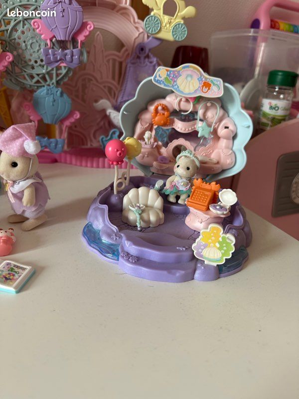 Lot Sylvanian families complet maison manège coquillage bébés et accessoires (image 9)