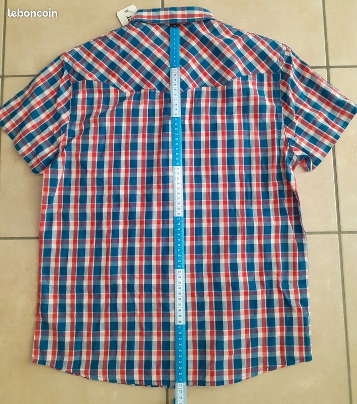 Chemise à carreaux Wrangler chemisette à manches courtes pour homme taille M (image 4)