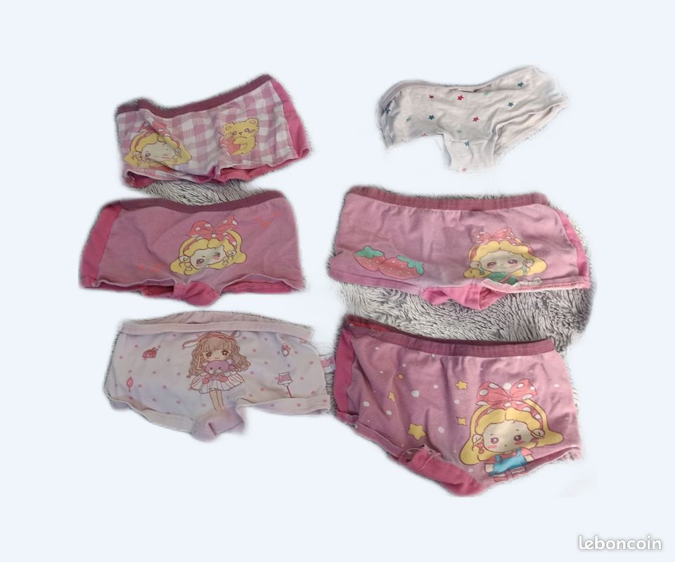 Lot 4 Shortys Fille Petillance - Taille 2/4 Ans - Sous-vêtements Multicolores Neufs