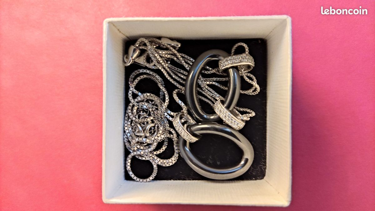 Ensemble bijoux collier bracelet argent 925 (image 3)