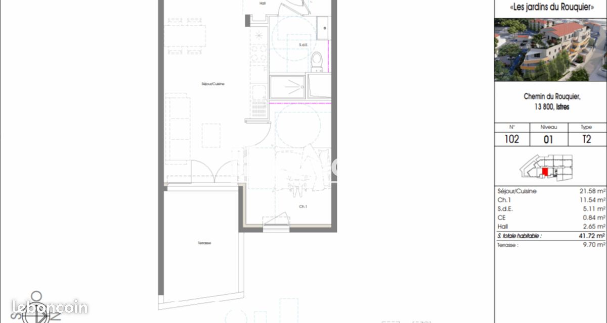 Appartement 2 pièces 42 m² · à Istres · 42 m² · 779 €/mois